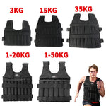 3/15/35kg 1-50kg Weight Training Suit Empty Bag Fitness Running Vest Adjustable Weight Jacket Workout Equipment for Jogging