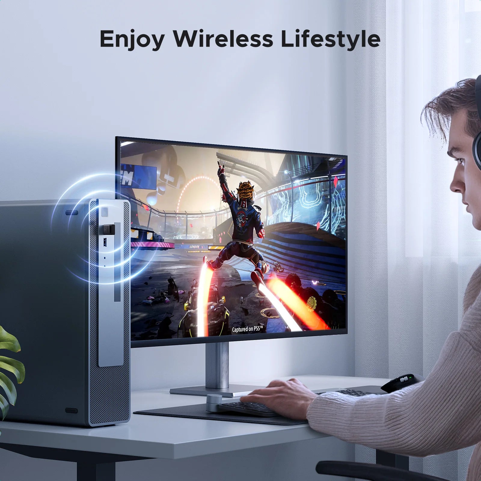 UGREEN USB Bluetooth Adapter, Bluetooth 6.0 Dongle for PC Windows 11/10/8.1, Bluetooth Receiver & Transmitter for Keyboard/Mouse