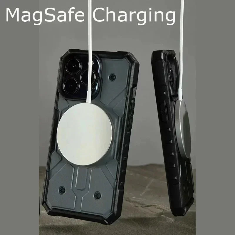 Heavy Duty Camo Shockproof MagSafe Case for Apple iPhone 16 Pro Max 13 14 15 Plus Original Pathfinder Military Magnetic Cover