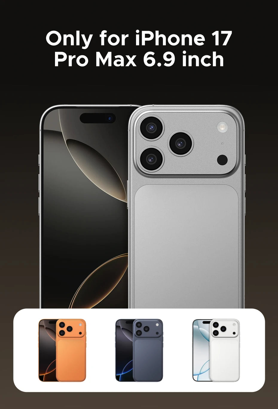 UGREEN Aramid Fiber Case for iPhone 17 Pro Max Aramid Fiber Thin Cover Military Protection Slim Hard Back Case Matte Black