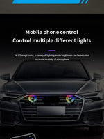 2 in 1 Smart RGB Pickup Lights LED 3D Ambient Lamp Sound Control Music Rhythm Lights Air Freshener for Car Gaming TV Creative
