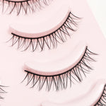 DINGSEN Fake Eyelash Anime Lashes 5 Pairs Little Devil Eyelashes Natural Daily Makeup Manga Eyelashes Clear Band Eyelashes