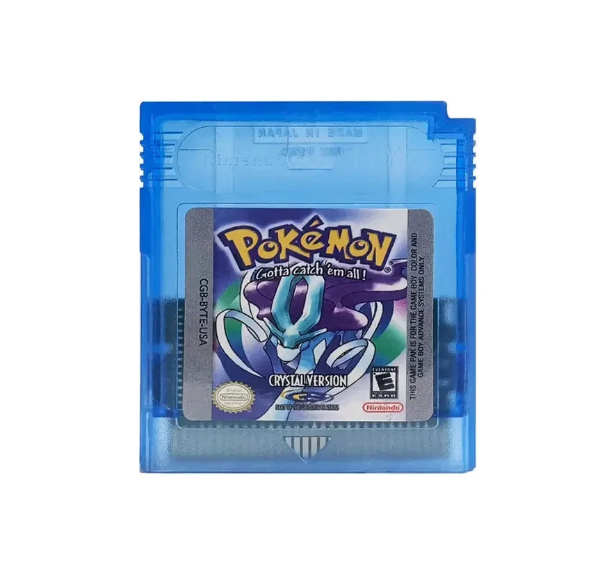 GBC Pokémon Game Cartridges – Red, Yellow, Blue, Crystal, Gold, Silver, Soul Crystal, Orange | 16-Bit Video Game Console Card & Gift Toy