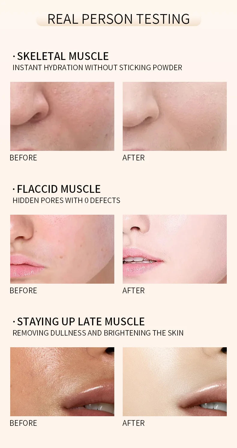 Mushroom Head Air Cushion CC Cream Foundation Concealer Oil-control BB Cream Whitening Face Base Makeup Cosmetics Moisturizing