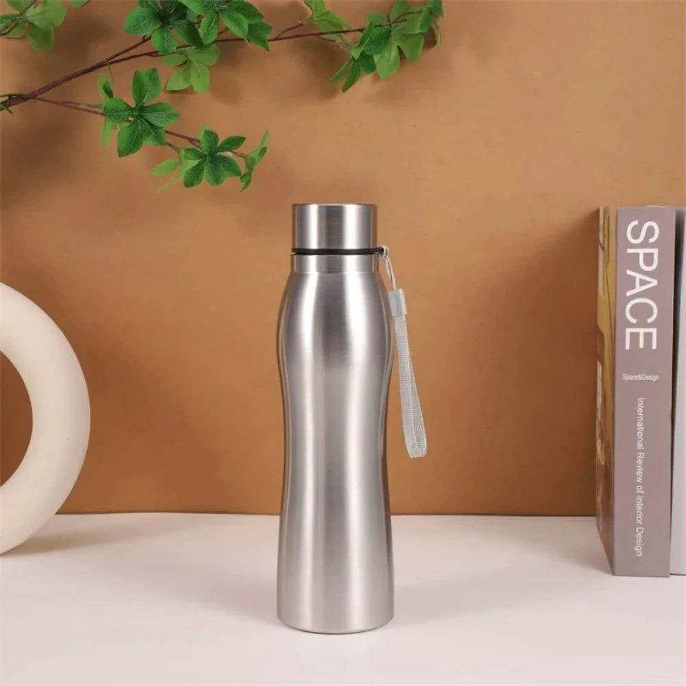 1/2/3Pcs 1000ml Stainless Steel Sport Water Bottles Single-layer Rugged Water Cup Metal Flask Drinkware for Camping Sports Gym