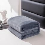 2025 new solid color simple plush blanket multi-functional Farley plush thickened warm blanket