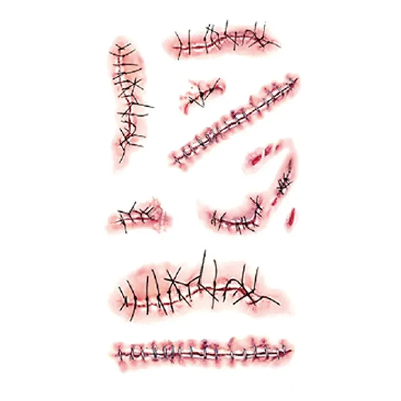 Movie Horror Chucky Halloween Girl Costume, Child Play Toddler Chucky Costume Gift with Scar Tattoo Sticker Gift