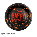 Halloween Themed Disposable Tableware Cups 7 Inch Plates 9 Inch Plates Halloween Party Decoration Supplies Festival Supplies