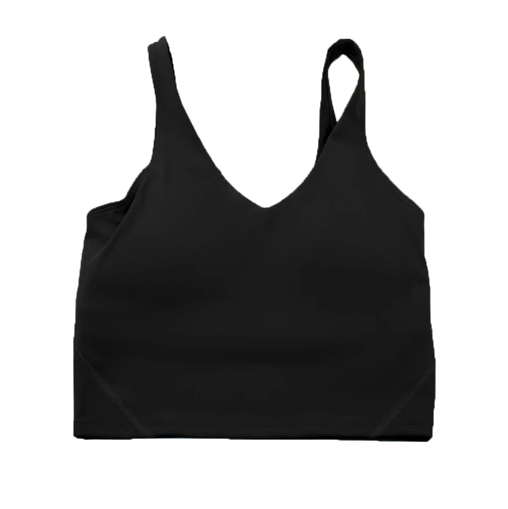 Sports yoga bra with a gathered U-back