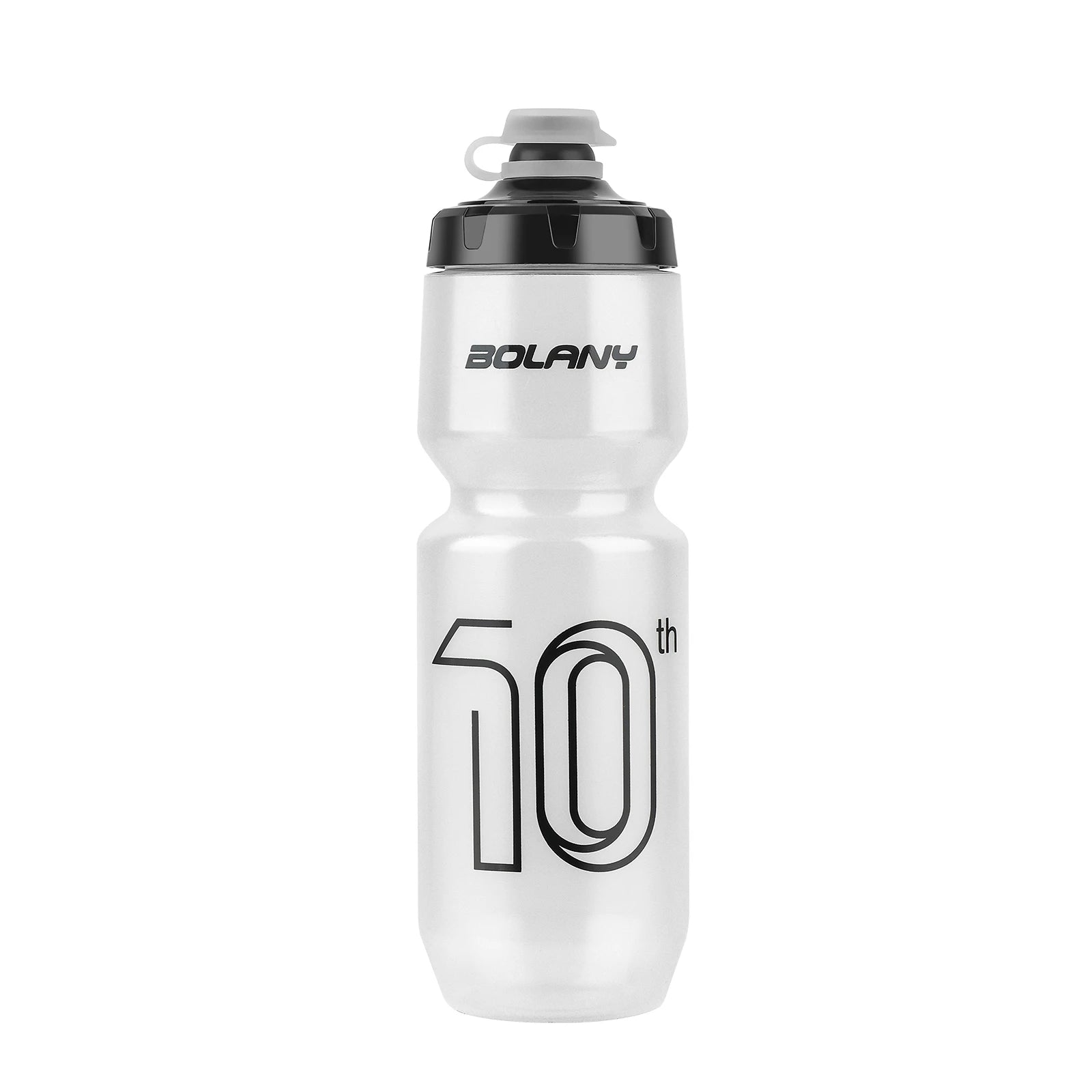 BOLANY Sports Bottle 10th Rubber Transparent Plastic with lid Bottle 750ML Portable Squeeze Drinking Outdoor Cycling Kettle