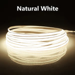Super Bright COB LED Strip Light Smart PIR Motion Sensor 220V/110V to DC 12V Flexible Lamp Tape for Kitchen Wardrobe Room Decor