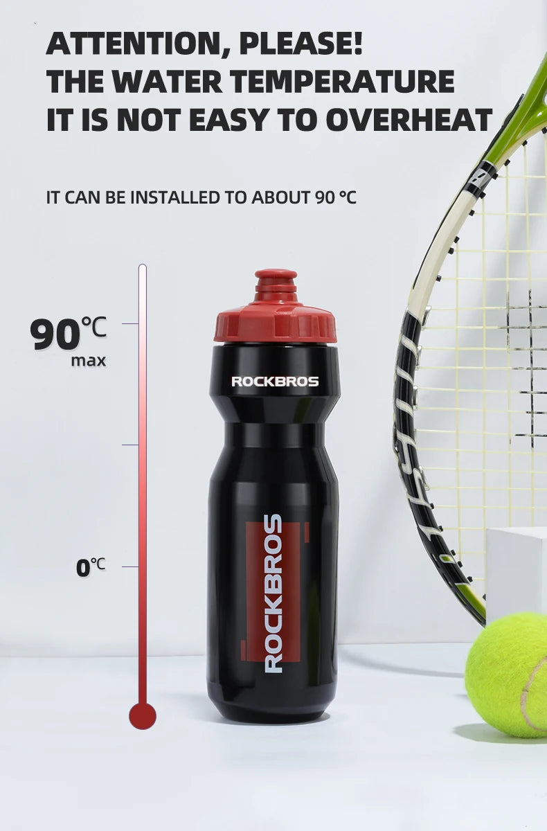 ROCKBROS 750ml Bicycle Water Bottle Plastic Sports Fitness Running Hiking Kettle Leak-proof Bike Bottle Cage