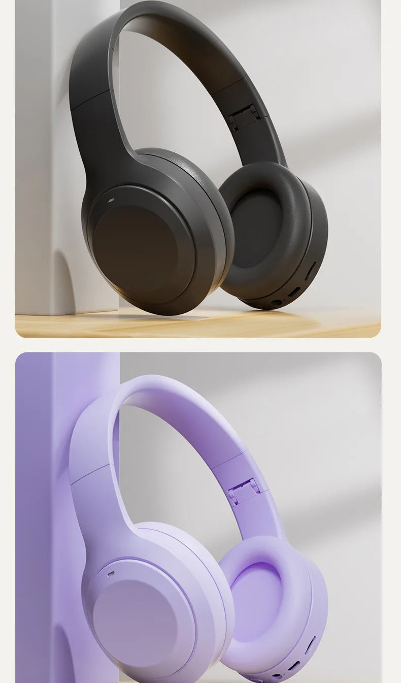 #Wireless Bluetooth 5.3 Headphones Over Ear HIFI Stereo Headsets True Sport Gamer Earphone TF/AUX Music Player with HD Mic Gifts