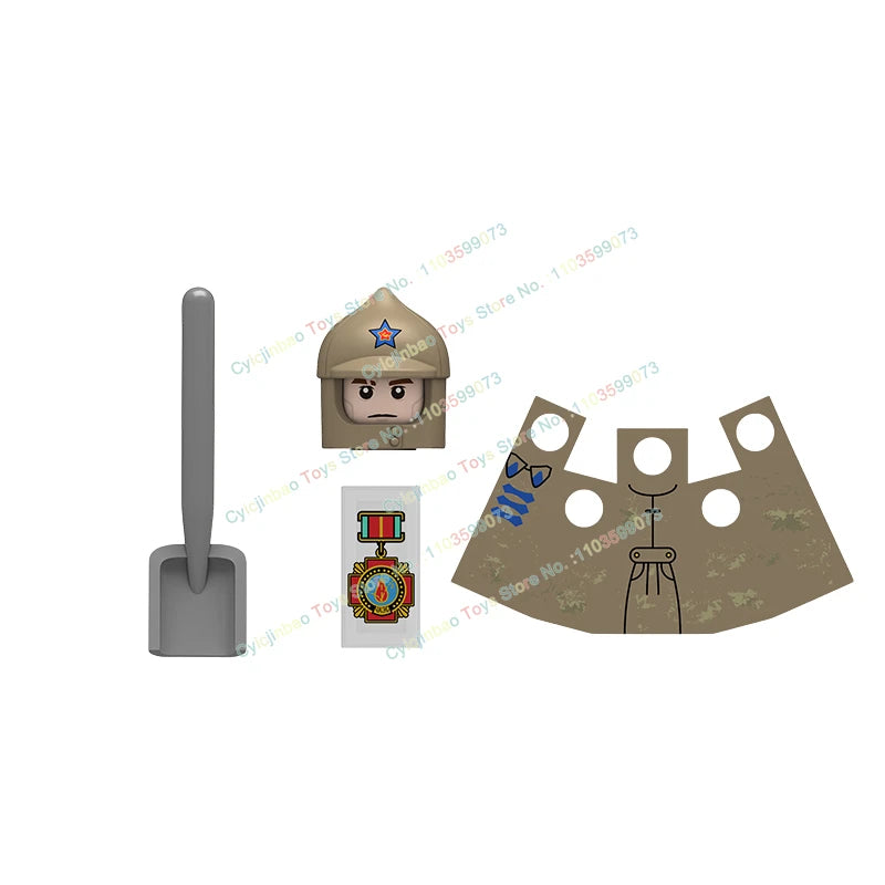 N601-650 MOC Military War Infantry Soldiers Action Figures Creative Bricks Accessories Building Blocks Children's Toys Gifts