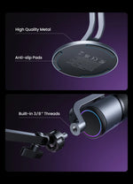 UGREEN USB Microphone with RGB Modes Professional Condenser Mic for PC Mac Gaming Karaoke Recording Streaming Podcasting