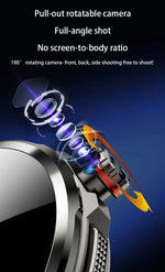 Origianl H99 Smartwatch Amoled 4G Smart Watch Men Students With 190° Rotary Camera GPS Position WIFI Connect Google Play Store