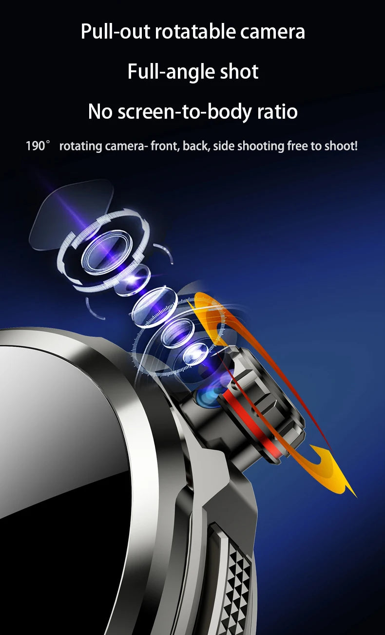 Origianl H99 Smartwatch Amoled 4G Smart Watch Men Students With 190° Rotary Camera GPS Position WIFI Connect Google Play Store