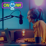 On Air Neon Sign For Wall Decor,Led Neon Light For Game Room,Broadcasting Room,Live Room,Bedroom Decor, Music Studio,USB Powered