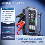 UTRAI All-in-One 7000A Car Jump Starter with Air Compressor &  OBD Diagnosis & Outdoor Camping Lights Emergency Boosters