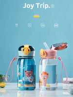 GIANXI Kids Water Sippy Cup With Straw Cartoon Leakproof Water Bottles Outdoor Portable Drink Bottle Children's Lovely Cup