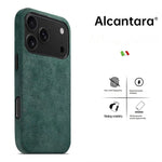 Real Italy Alcantara Magsafe Case for iPhone 17 Pro Max Air Premium Magnetic Cover Suede Leather Cases for iPhone 16 17 Pro Max