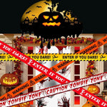 Halloween Warning Tape Signs Banner Halloween Props Window Prop Party Danger Warning Line Halloween Party Decoration Supplies