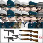 Military WW2 German Navy Armored Troops Building Blocks US 101st Britain Soviet Union Soldiers Infantry Weapons Bricks Toys Kids