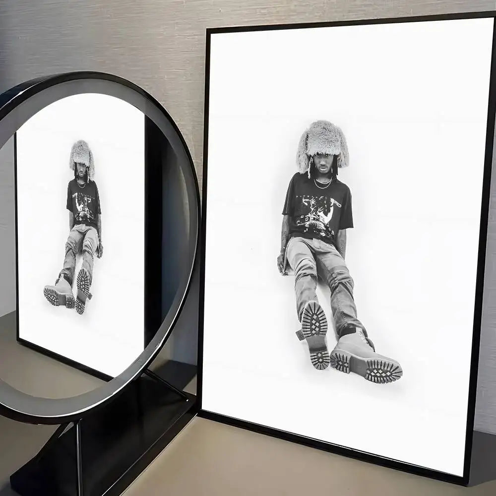 O-OsamaSon Stil Slime RAPPER Poster HD home decor sticky wall waterproof home living room bar aesthetic decor