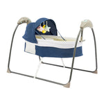 Portable Electric Baby Bed Cradle 0–12 Months – Blue