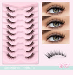 GROINNEYA Cat Eye Lashes Create Natural Look Half Eye Lashes With Winged Ends For Extended Eyelash For Daily Use