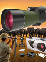 25-75X60 Bird Watching Telescope for Outdoor Photography with Storage Bag Photo Clip Tripod Included