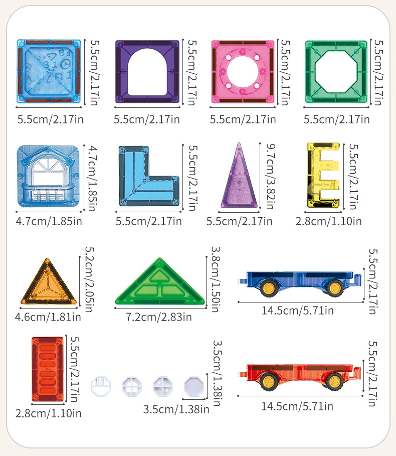 Magnetic Tiles for Kids Ages 3-5 4-8 Magnet Toys for 3 4 5 6 7 8+ Year Old Boys Girls Toddlers Magnetic Building Blocks Preschoo