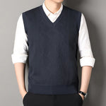 Cardigan Sweater Vests Men Autumn Winter Fleece Knitted Waistcoat Argyle Plaid Smart Causal Fashion Knit Sleeveless Sweater Vest