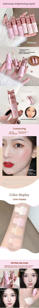 Brightening Highgloss Liquid Concealer Stick Hydrates Lasting Full Coverage Concealer Makeup Concealing Lip Groove Dark Circle