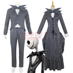 Anime Jack Skellington Cosplay Costume for Adult The Nightmare Before Christmas Jack Uniform Clothes Suit Halloween Costumes