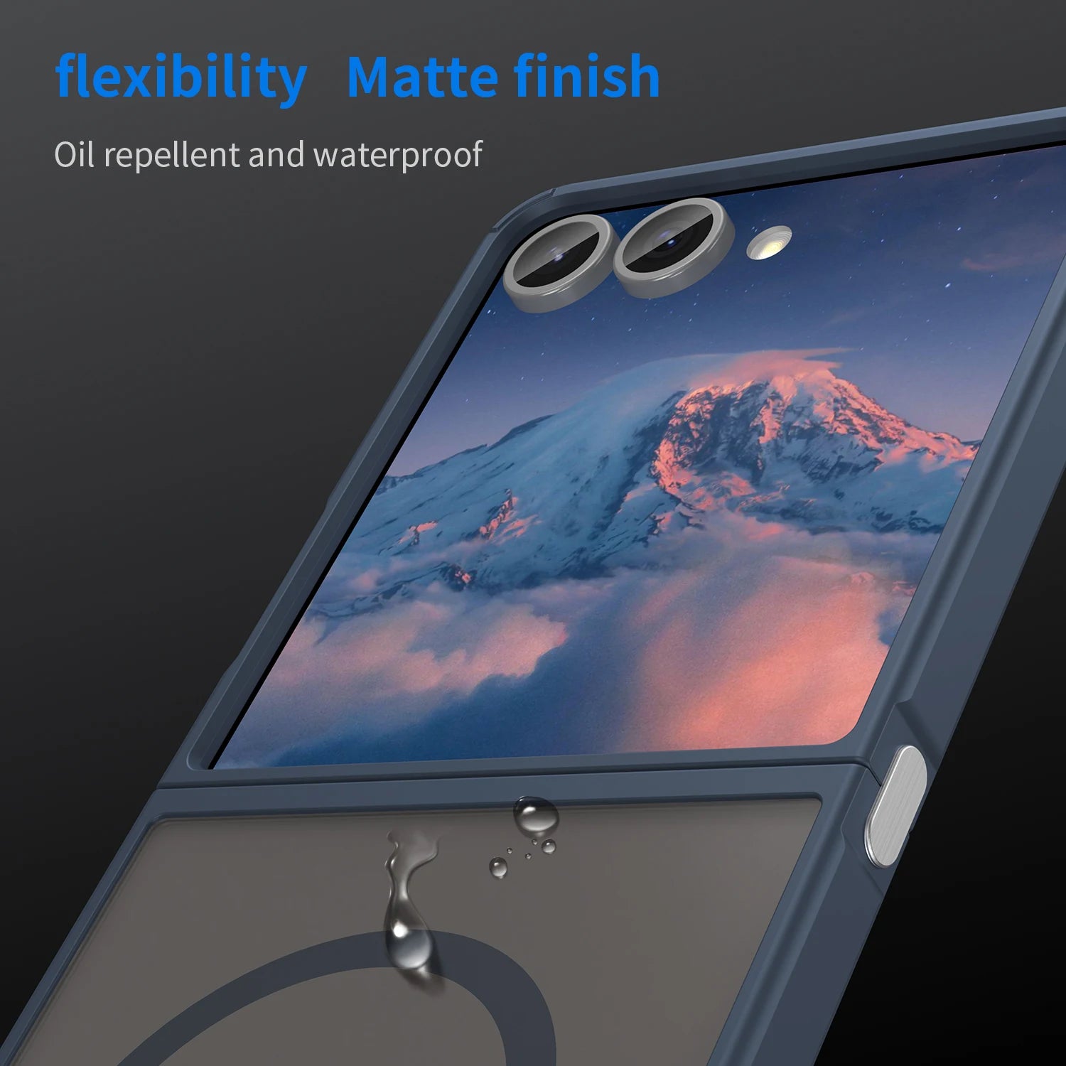 For Magsafe Magnetic Wireless Charging Shockproof Matte Phone Case for Samsung Galaxy Z Flip 7 Flip7 Hard PC Hybrid Armor Cover