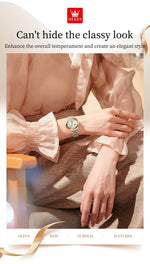 OLEVS 3620 Womens Watches Original Brand Elegant Fashion Quartz Wirtwatch For Ladies Waterproof Luminous Diamond Scale Reloj