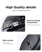 UGREEN Vertical Wireless Mouse 2.4G Ergonomic 4000DPI 6 Mute Buttons for MacBook Tablet Laptops Computer PC Mice Black Pink