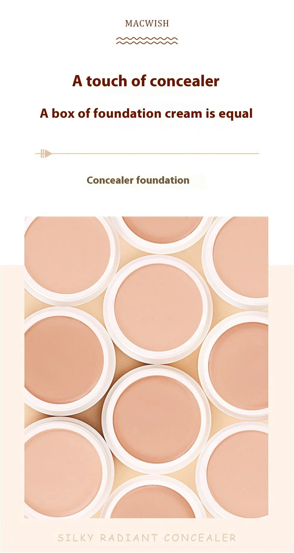 High Coverage Concealer Cover Anti Dark Circle Freckle Lasting Waterproof Foundation BB Cream for Face Makeup Base Cosmetics