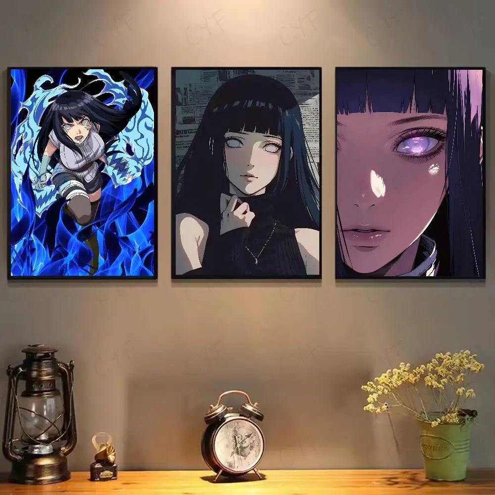 H-Hyuuga Hinata Cartoon Poster Wall art print art suitable for living room bedroom bar parlor home decor gift