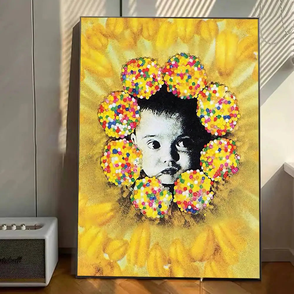 Singer R-Radiohead OK Computer Poster Gallery Prints Self Adhesive Home Decor Decoration Wall Decals Living Room Sticker