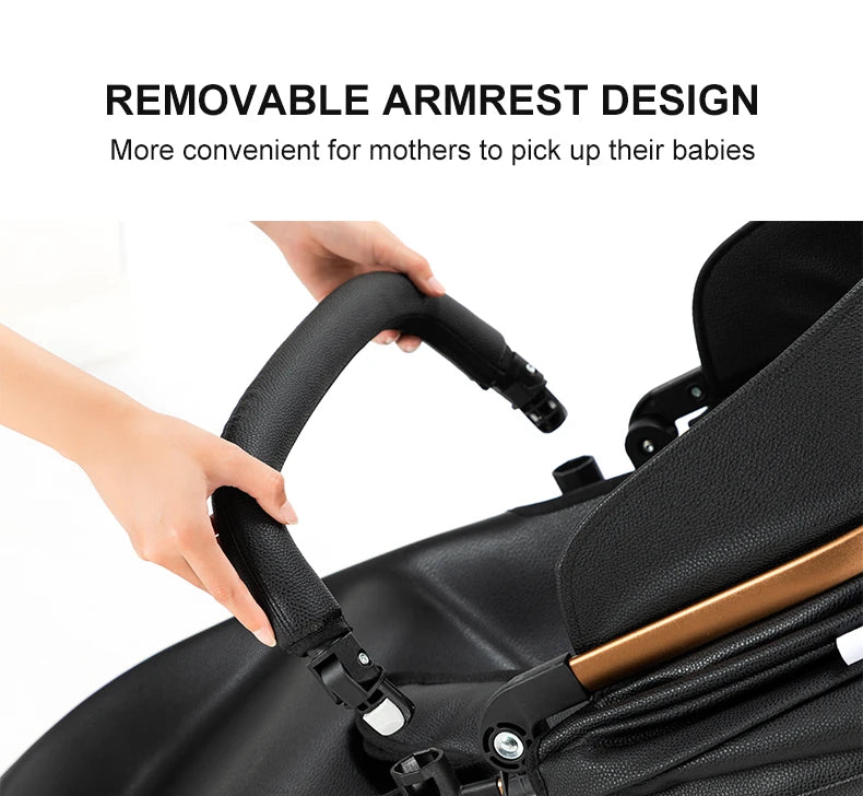 3 in 1 Lightweight High Landscape Baby Stroller Cart Carriage for Newborn Luxury Pushchair