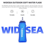 Widesea Camping 600ml Soft Water Bottle Drinking Sport Folding Bag Flask Outdoor Running Hydration Pack Waist Bicycle BPA Free