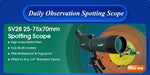 SVBONY 25-75x70 Telescope Spotting Scope Powerful Zoom Monocular FMC BAK4 Waterproof For Bird Watching Target Shotting