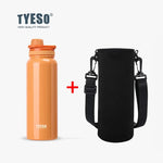 Tyeso Thermos Bottle Portable Sport Vacuum Flask Travel Stainless Steel Thermal Water Bottle Keeps Cold and Heat Thermal Mug