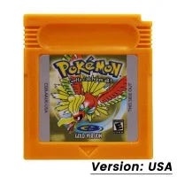 Pokemon Red Blue Crystal Golden Green Silver Yellow GBC Game Card 16 Bit Video Game Cartridge Console Cards For GB/SP