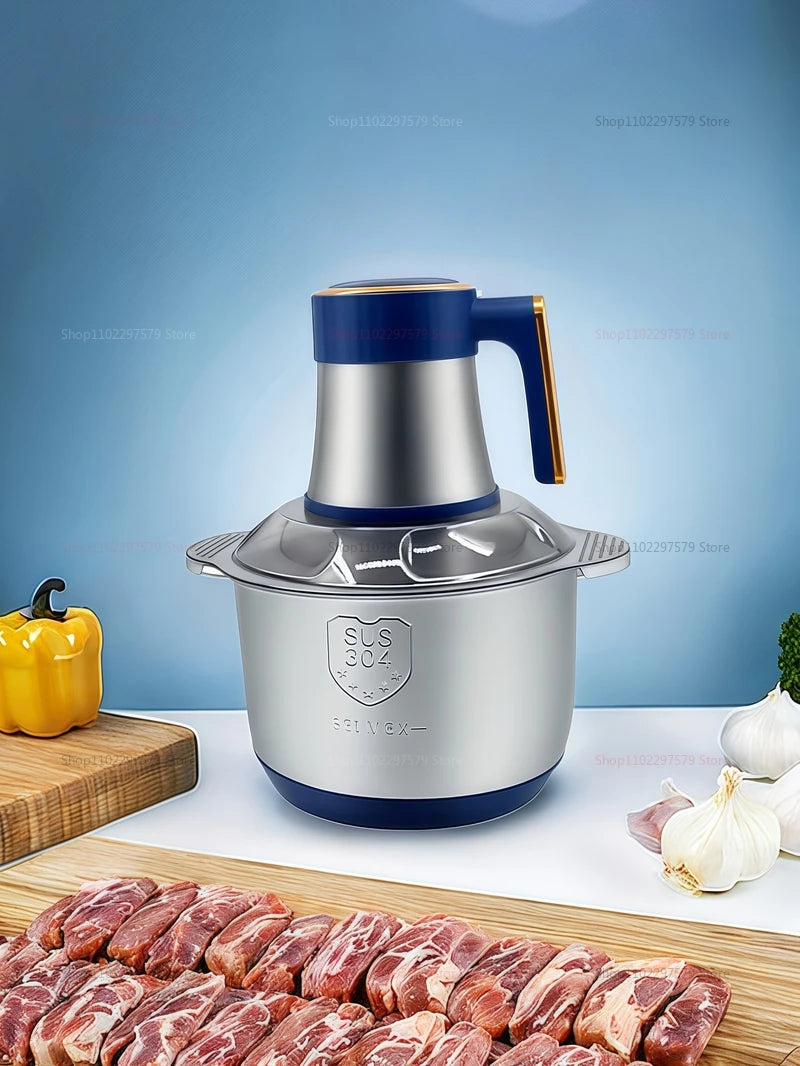 5L Large Capacity Meat Grinders Food Processor Stainless Steel Multi-Function Kitchen Mixer For Meat Vegetables Fruits Cooking