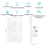 Tuya WiFi Touch Wall Smart Switch 1/2/3 Gang Light Switch Without Neutral Line Smart Life APP Control Support Alexa Google Home