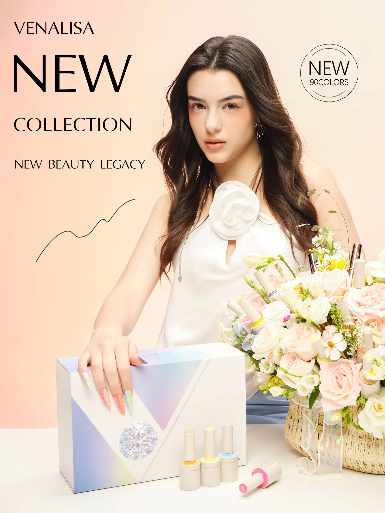 VENALISA 10ml Nail Gel Polish 90Colors HEMA/TPO Free UV LED Soak Off Long Lasting High Gloss Base TopCoat for Salon DIY Manicure