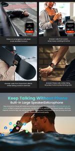 Blackview W60 2024 New Smartwatch 2.01'' HD Display TFT Rugged Smart Watch for Outdoor With Emergency Lighting Bluetooth Calling